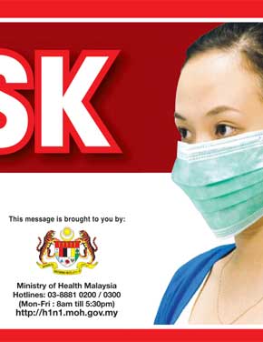 H1N1:Cegah H1N1 - Pakai Topeng Mulut Dan Hidung (BI)