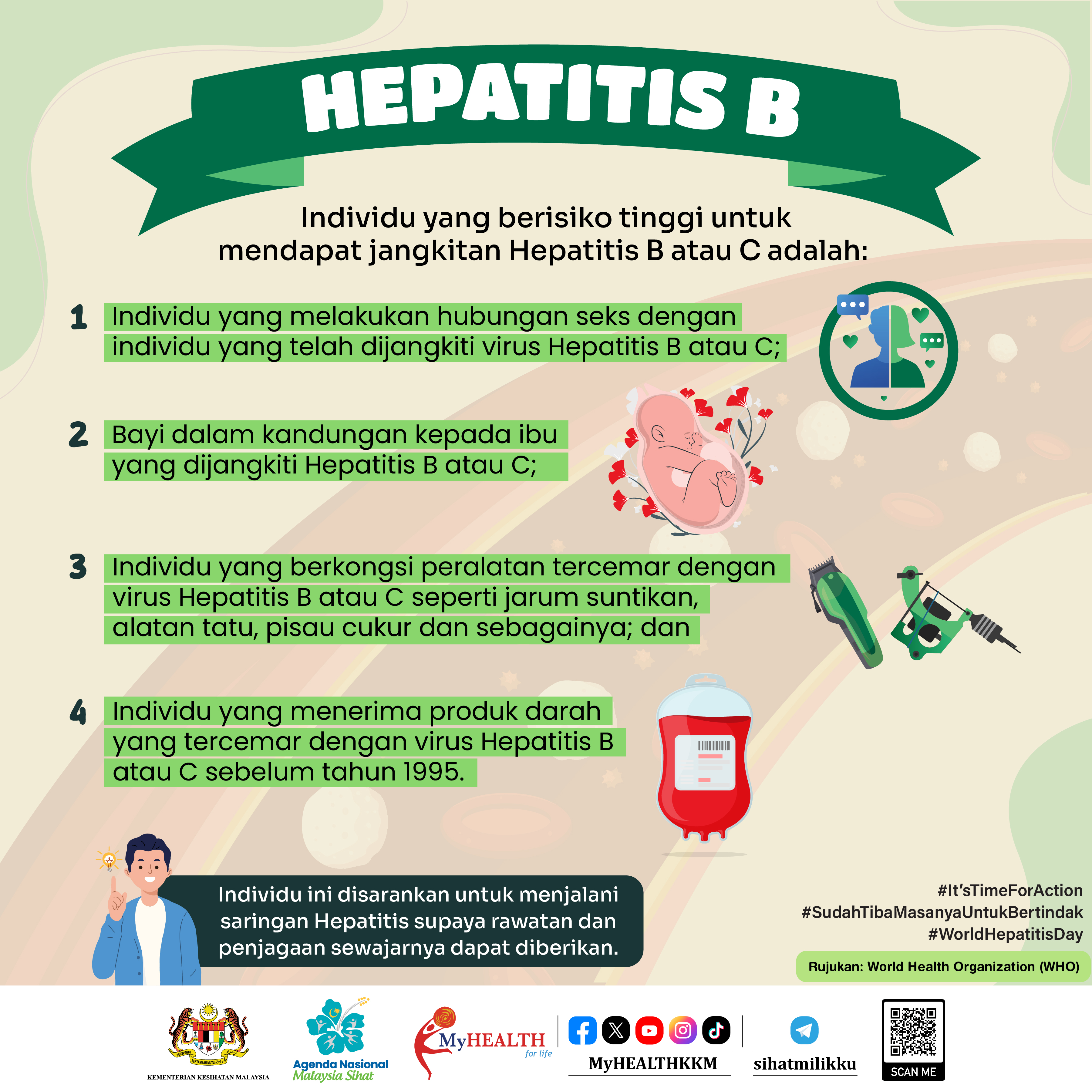 Hepatitis B: Individu Yang Berisiko Tinggi Untuk Mendapat Jangkitan Hepatitis B & C