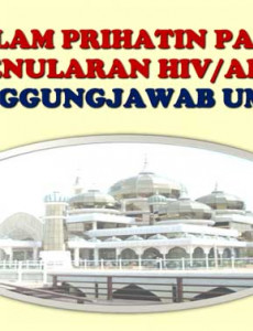 Khutbah Jumaat : Islam Prihatin Tentang Penularan HIV/AIDS : Tanggungjawab Ummah