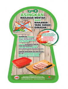 Makanan:Asingkan Makanan Mentah Dari Makanan Yang Sudah Dimasak