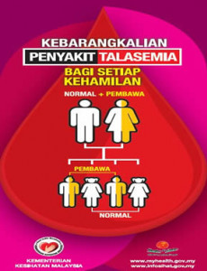 Talasemia:Kebarangkalian Penyakit Talasemia Setiap Kehamilan (Normal dan Pembawa)