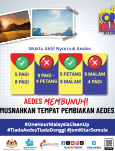 One Hour Malaysia Clean Up: Waktu Aktif Nyamuk Aedes