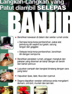 Banjir : Langkah-langkah yang patut selepas banjir