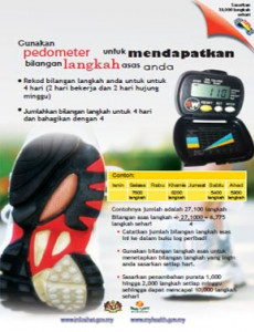 Fizikal:10,000 Langkah Sehari - Gunakan Pedometer untuk Mendapatkan Bilangan Langkah Asas Anda