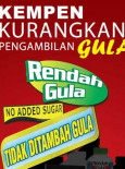 Gula:Kempen Kurangkan Pengambilan Gula