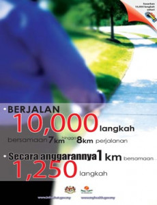 Fizikal:Berjalan 10,000 Langkah Sehari