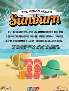 Tips Elak Sunburn