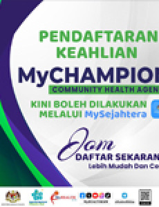 Pendaftaran MyCHAMPION kini boleh dilakukan di MySejahtera