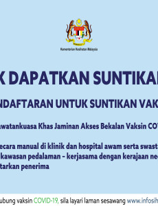 Banner Jom Daftar Untuk Dapatkan Suntikan Vaksin COVID-19