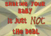 Shaking Your Baby... Is Just Not The Deal (Tamil)