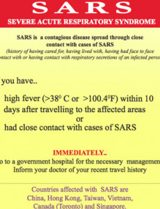  Amaran Kesihatan Mengenai SARS (BI)