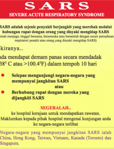 Amaran Kesihatan Mengenai SARS (BM)