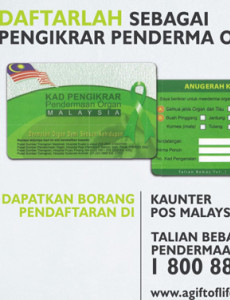 Pendermaan Organ - Kerjasama dengan POS Malaysia