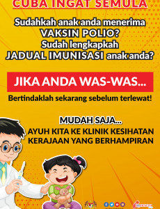 Sudahkah Anak Anda Menerima Vaksin Polio?