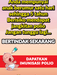 Dapatkan Imunisasi Polio