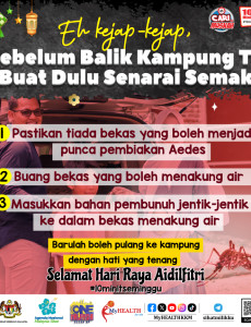 Cegah Denggi ketika musim Raya