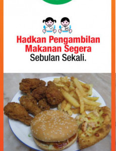 Makanan:Hadkan Pengambilan Makanan Segera Sebulan Sekali